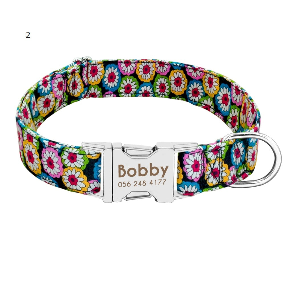 Personalized Buckle Nylon Dog Collar