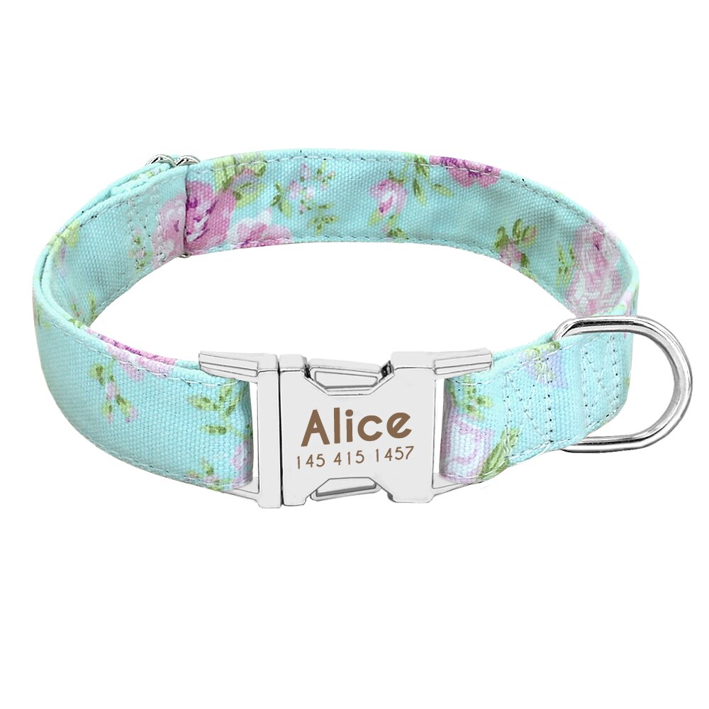 Personalized Buckle Nylon Dog Collar