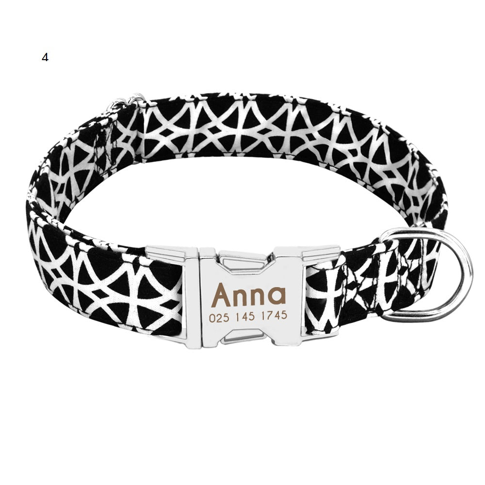 Personalized Buckle Nylon Dog Collar