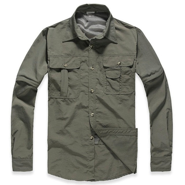 Chaqueta Militar Rapido Secado Manga Larga Talla Plus