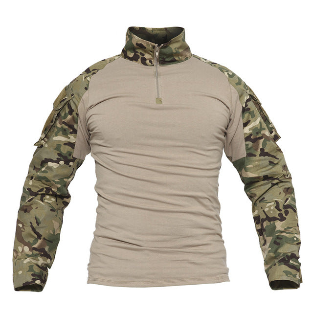 Chaqueta de Camouflage Militar de Combate Tactico tipo Manga Larga Deport de Caza Paintball