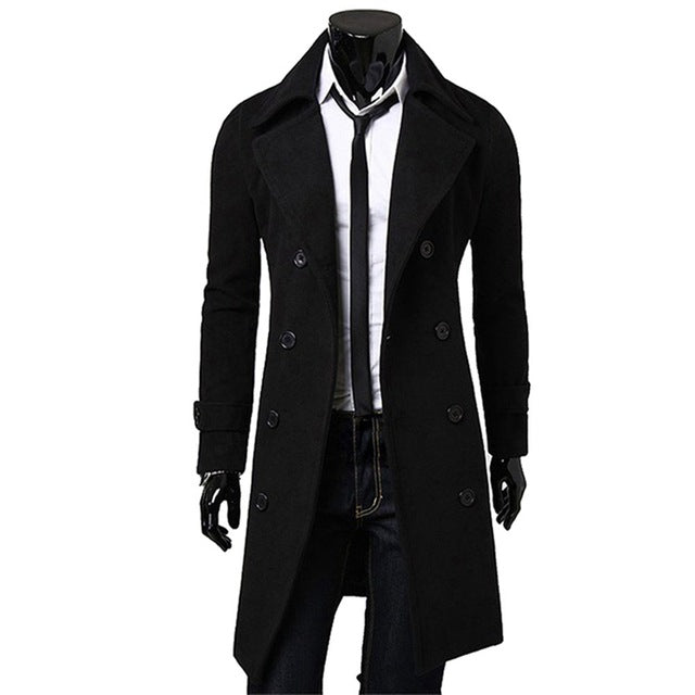 Gabardina en algodón fino para hombre color caqui talla  M-3XL
